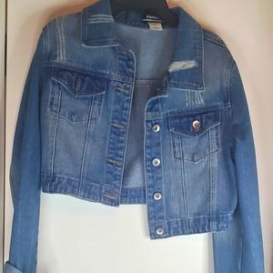 Womans denim crop jacket